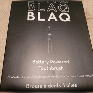 BLAQ black battery powered toothbrush NEW